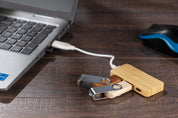 Rozdzielacz bambusowy HUB USB z wymienną wtyczką - RIVO