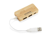 Rozdzielacz bambusowy HUB USB z wymienną wtyczką - RIVO