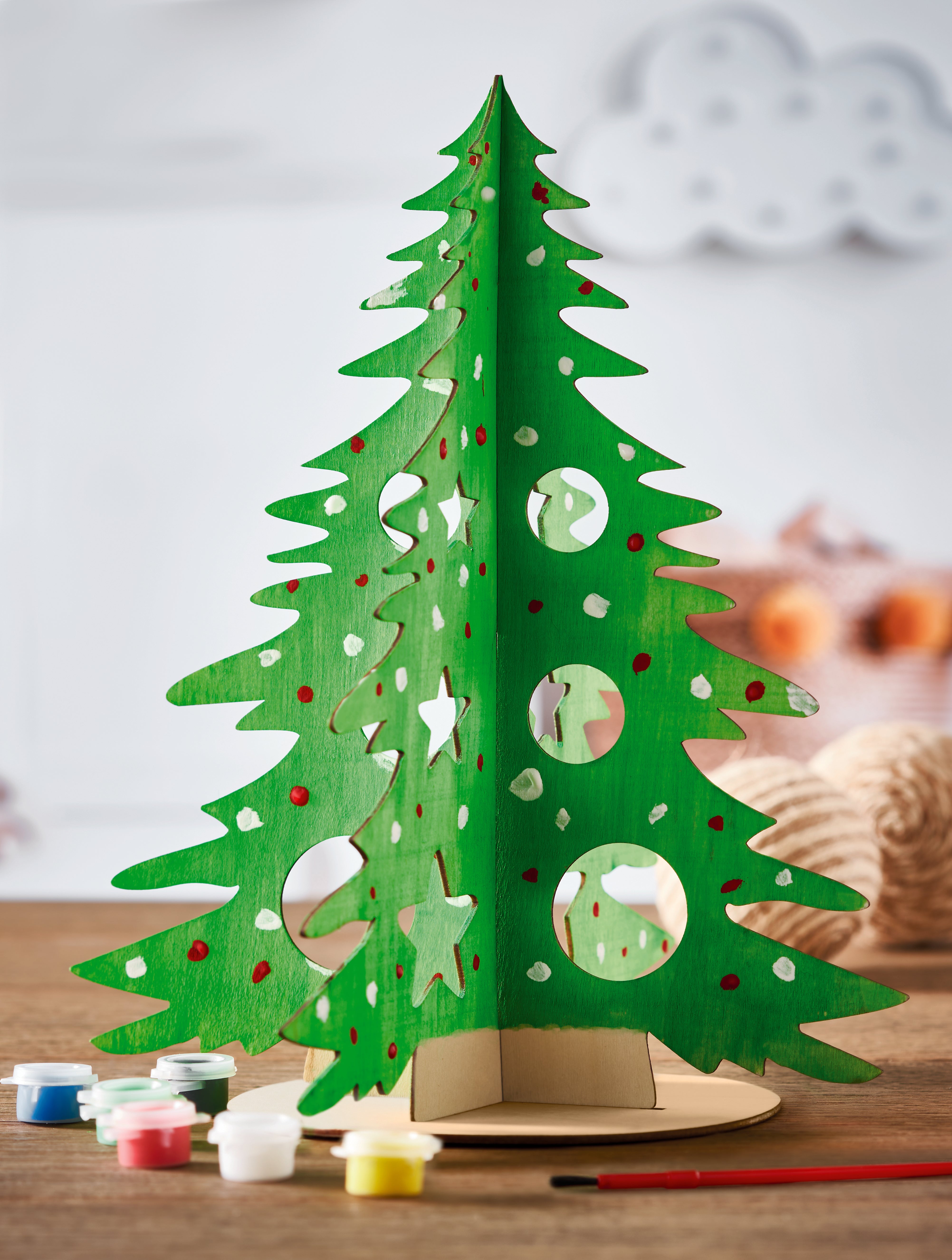 Drewniana choinka DIY TREE AND PAINT