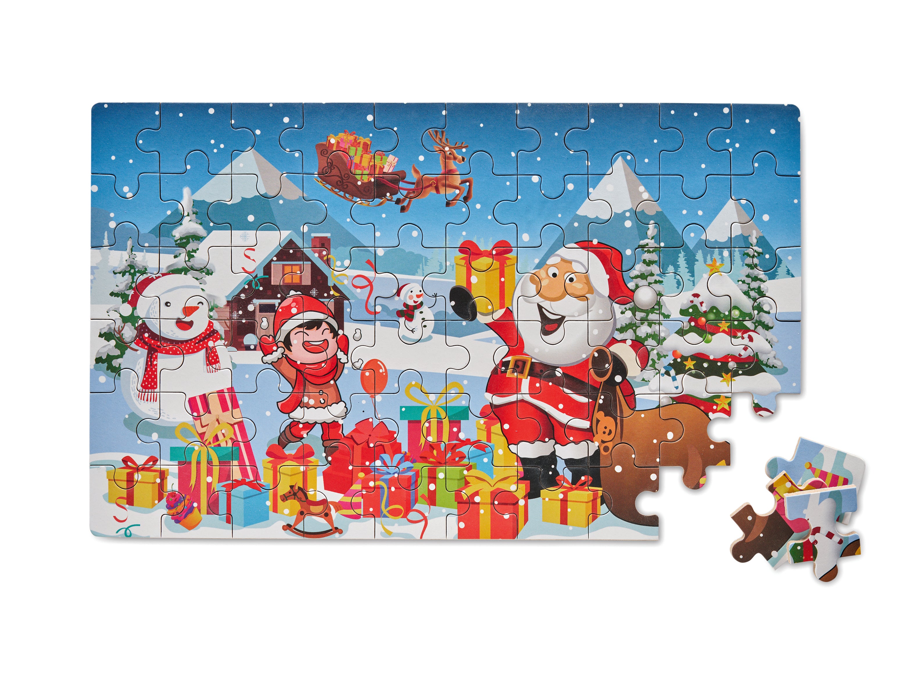 Świąteczne, drewniane puzzle PAZURU
