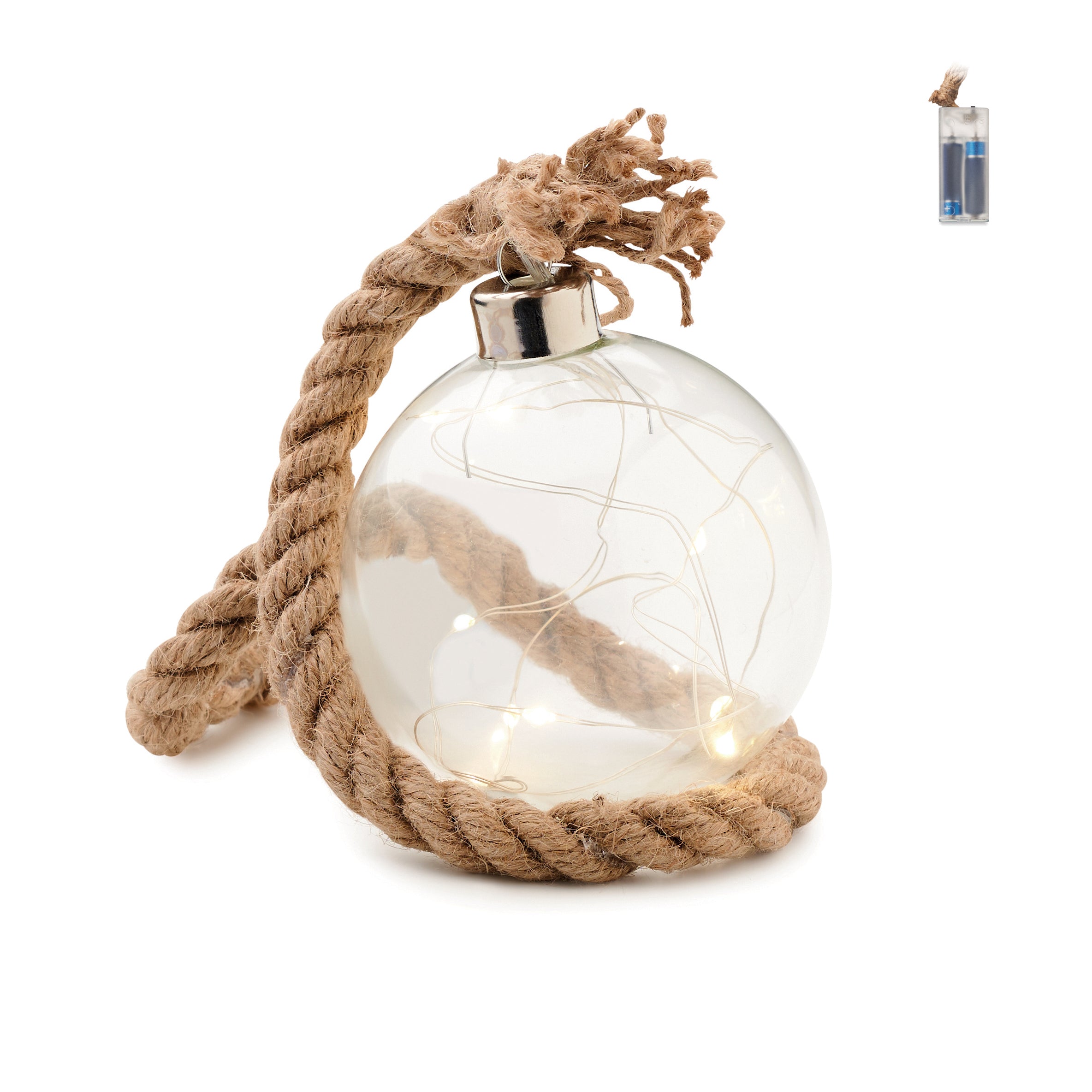 Szklana bombka lampka LED BAUBLI