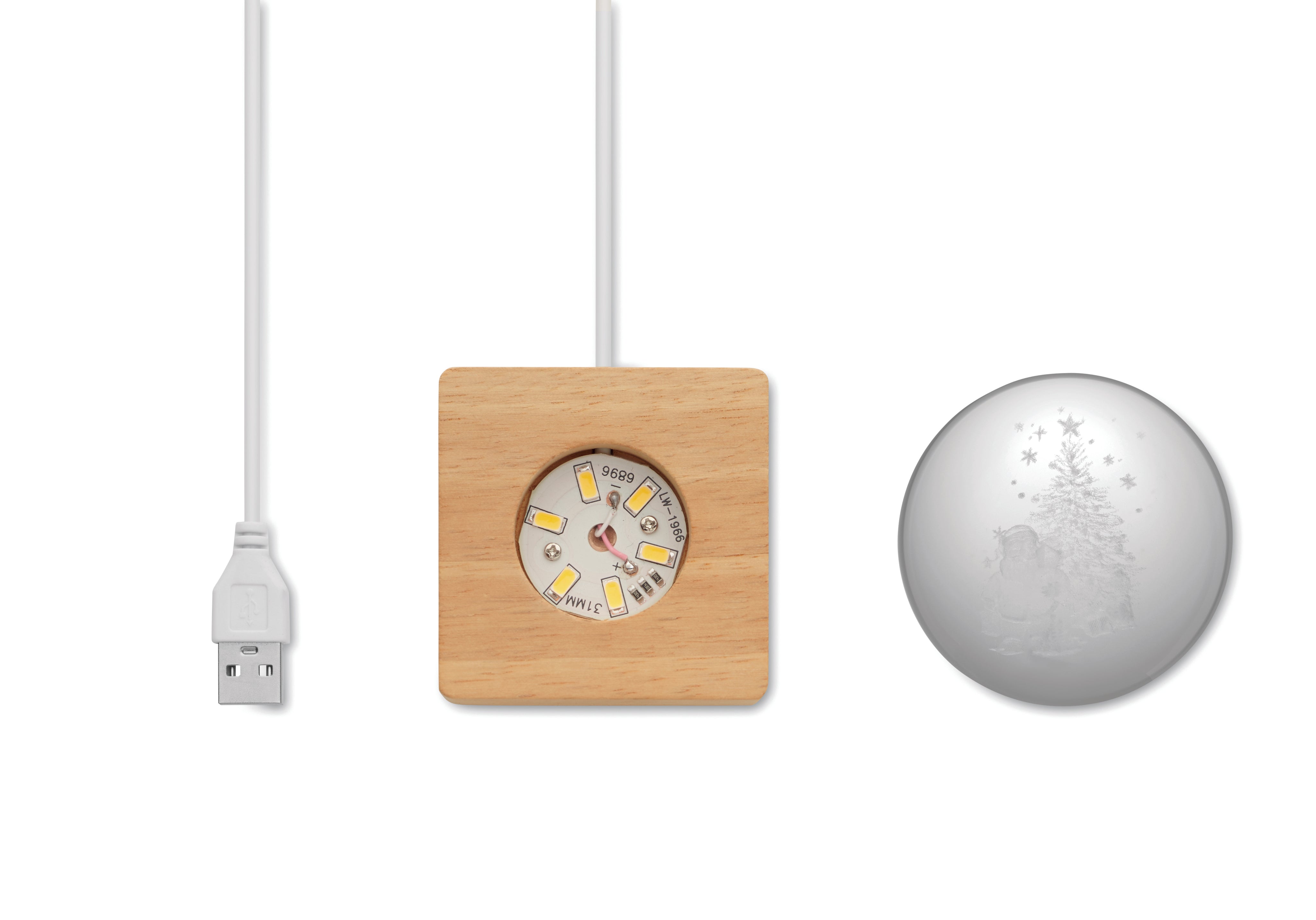Świąteczna owa kula LED SANTA LIGHT