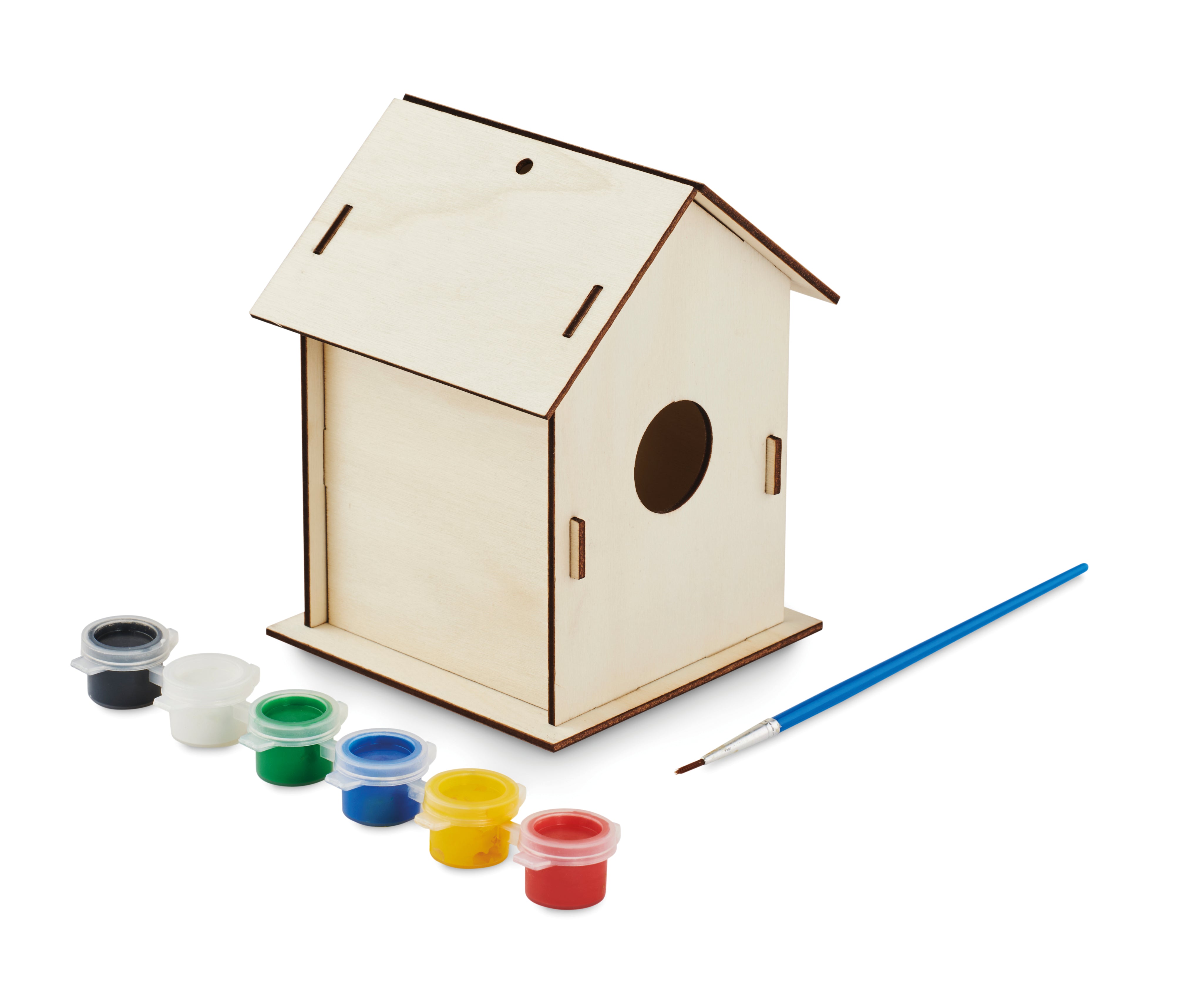 Drewniany domek dla ptaków DIY PAINTHOUSE