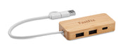 3-portowy bambusowy hub USB HUBBAM