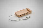 4-portowy bambusowy hub USB HUBSTAND