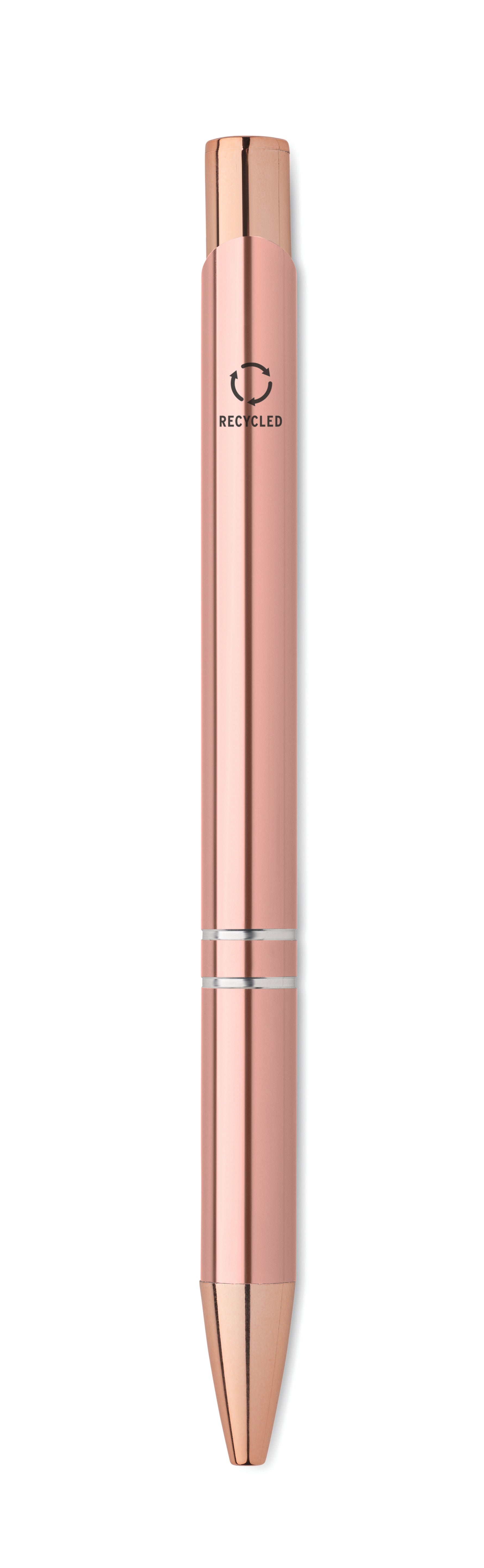 Długopis aluminiowy z rec. BERN ROSE