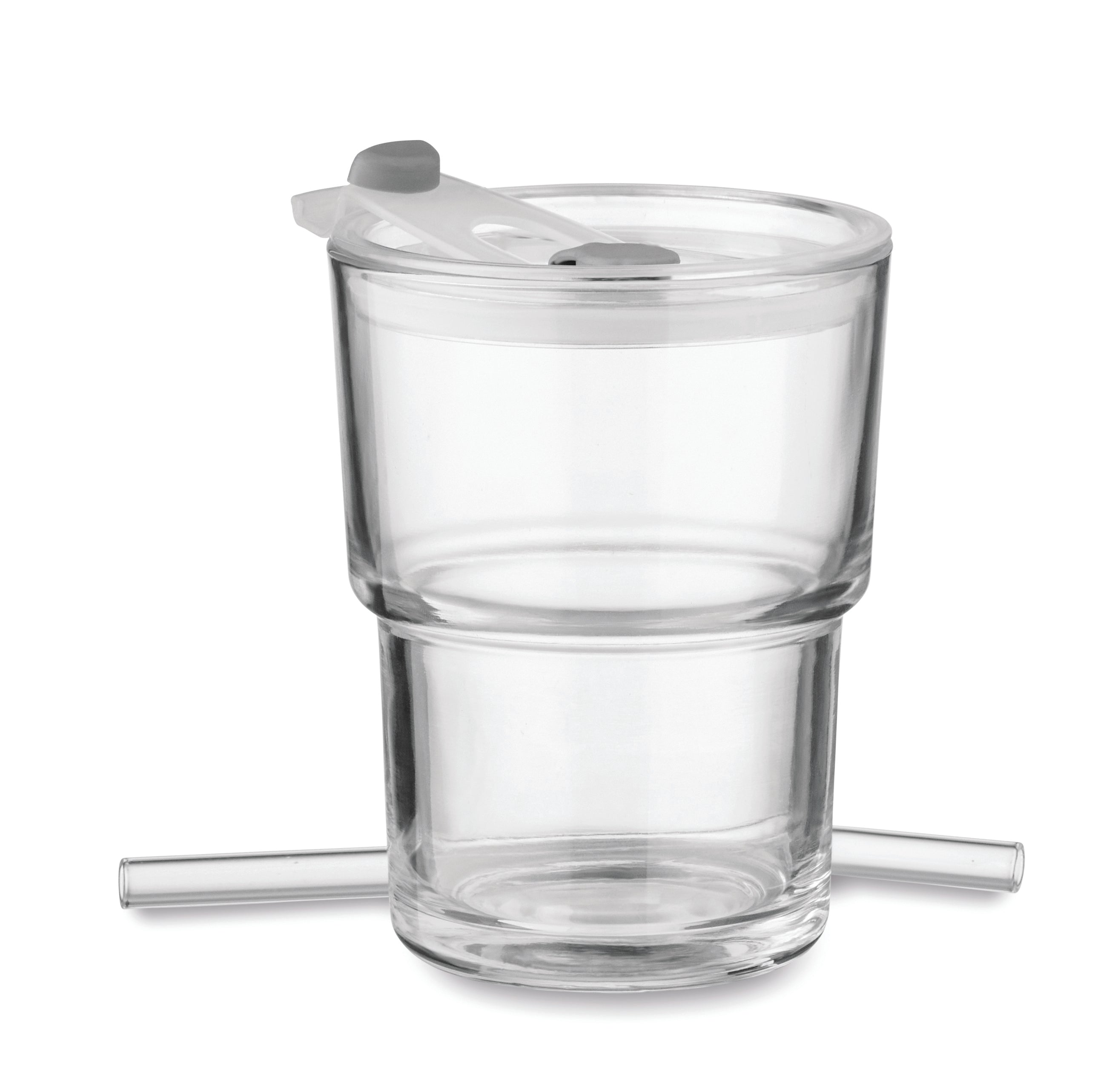 Szklany kubek ze słomką 400ml SIP