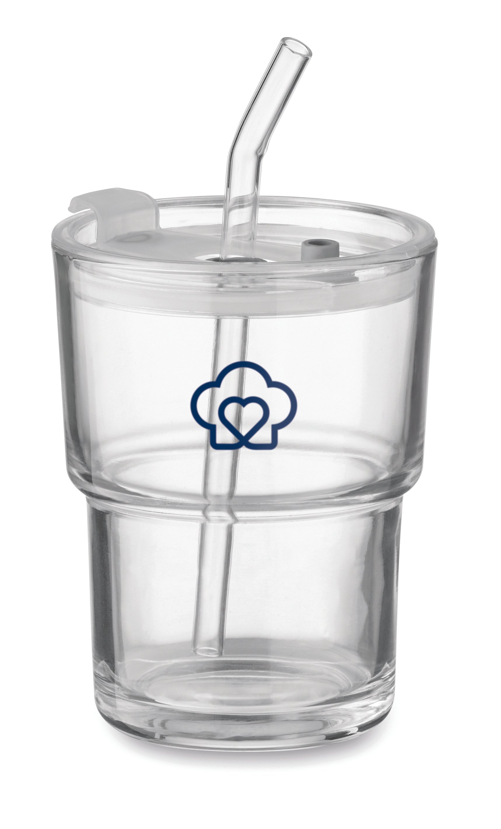 Szklany kubek ze słomką 400ml SIP