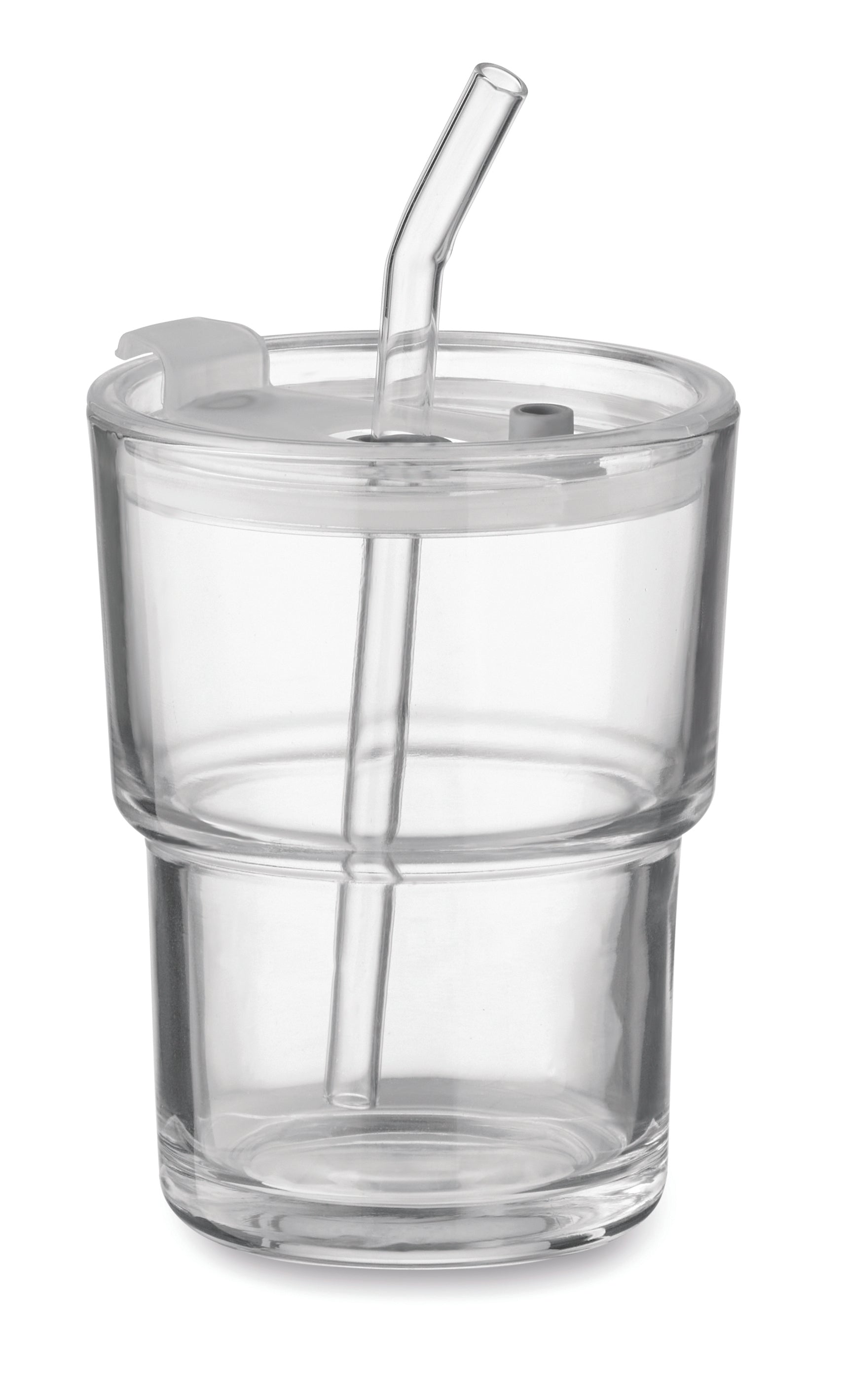 Szklany kubek ze słomką 400ml SIP