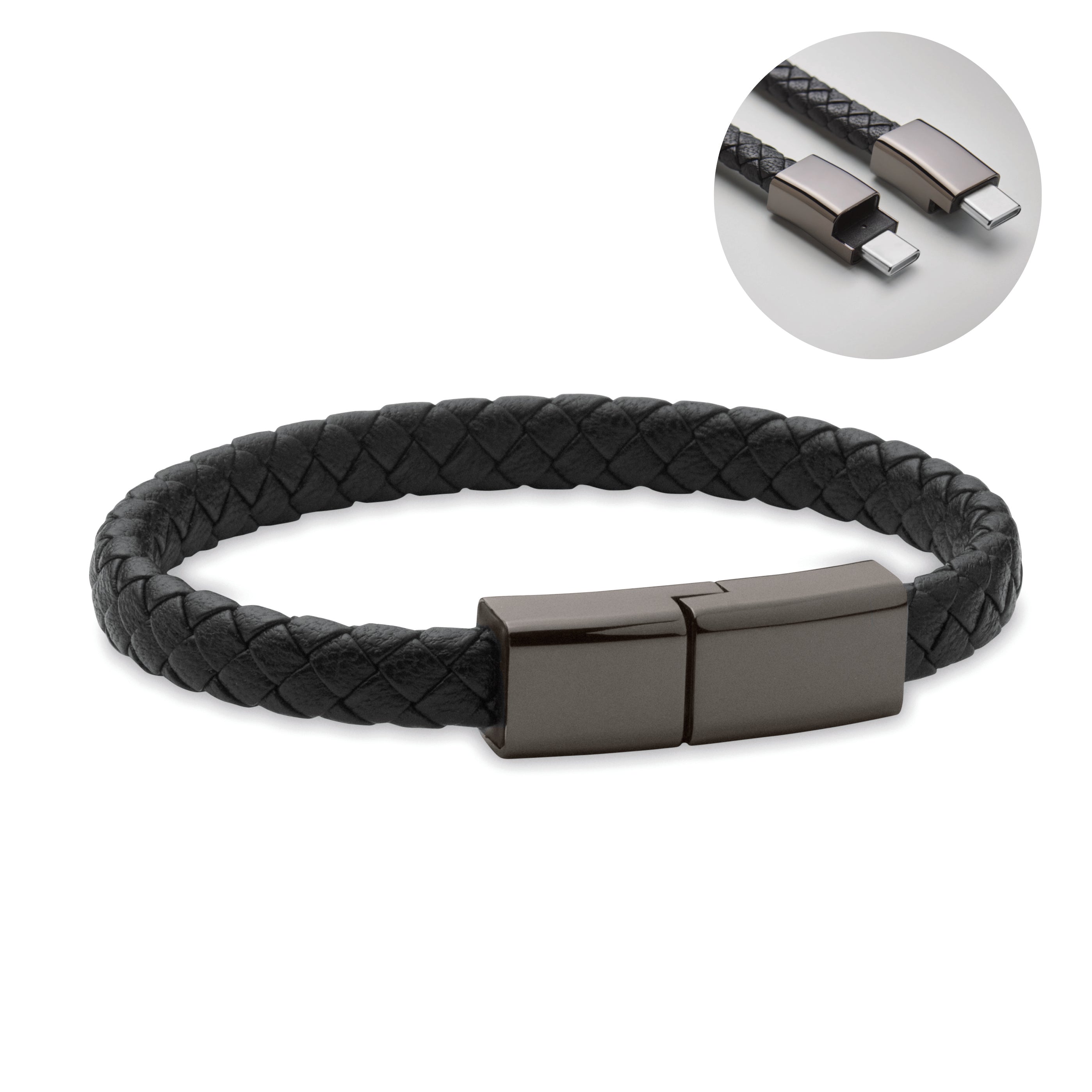 Pleciona bransoletka z USB-C FAULETI CHARGE