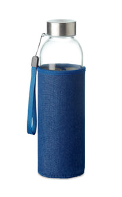 Szklana butelka w etui 500 ml UTAH DENIM