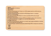 Karta RFID wykonana z bambusa CUSTOS +