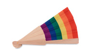 Tęczowy drewniany wachlarz BOWFAN