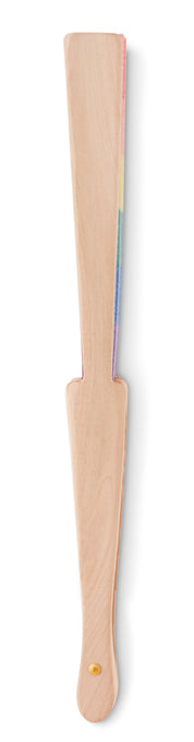 Tęczowy drewniany wachlarz BOWFAN