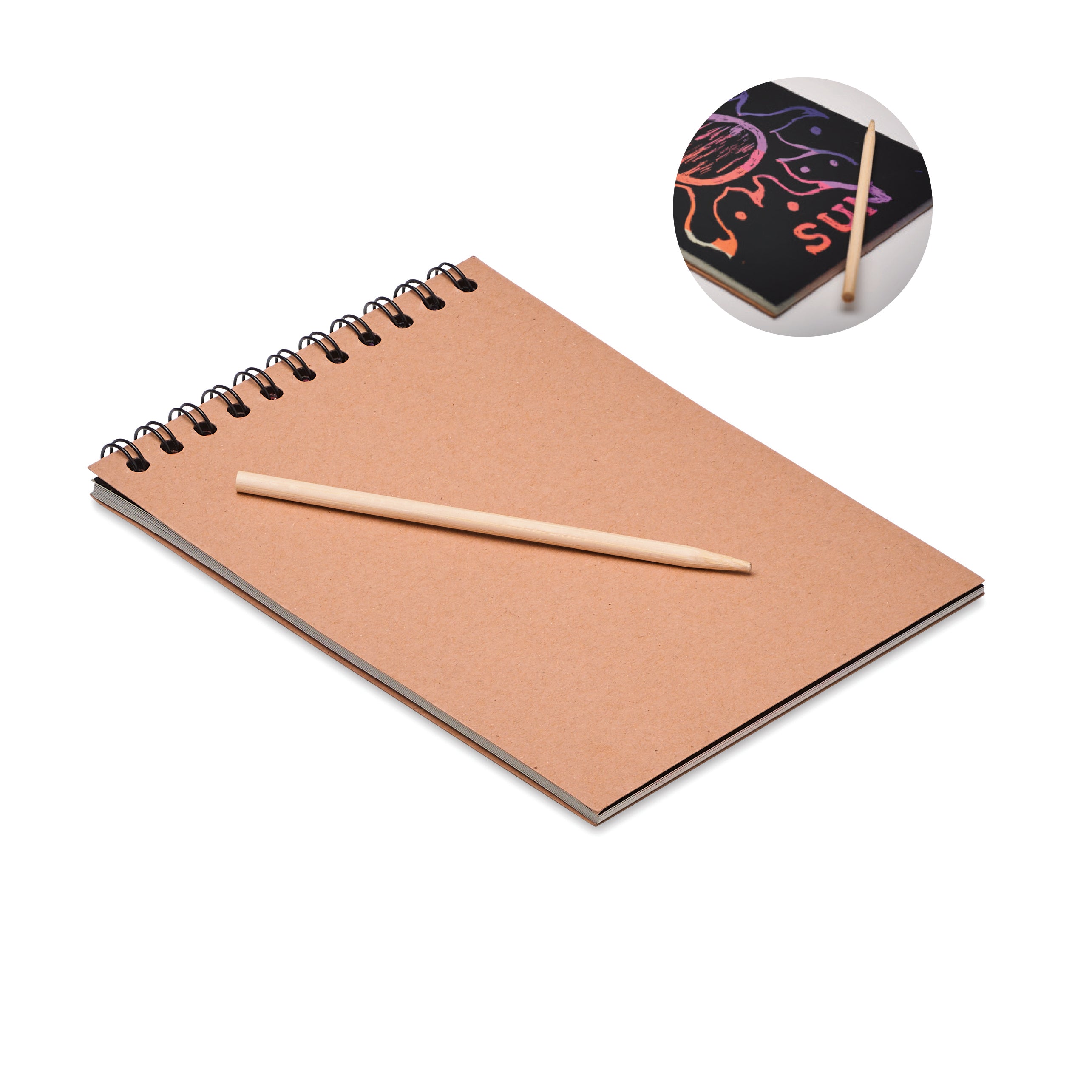 Notes z papierem typu zdrapka BLACK