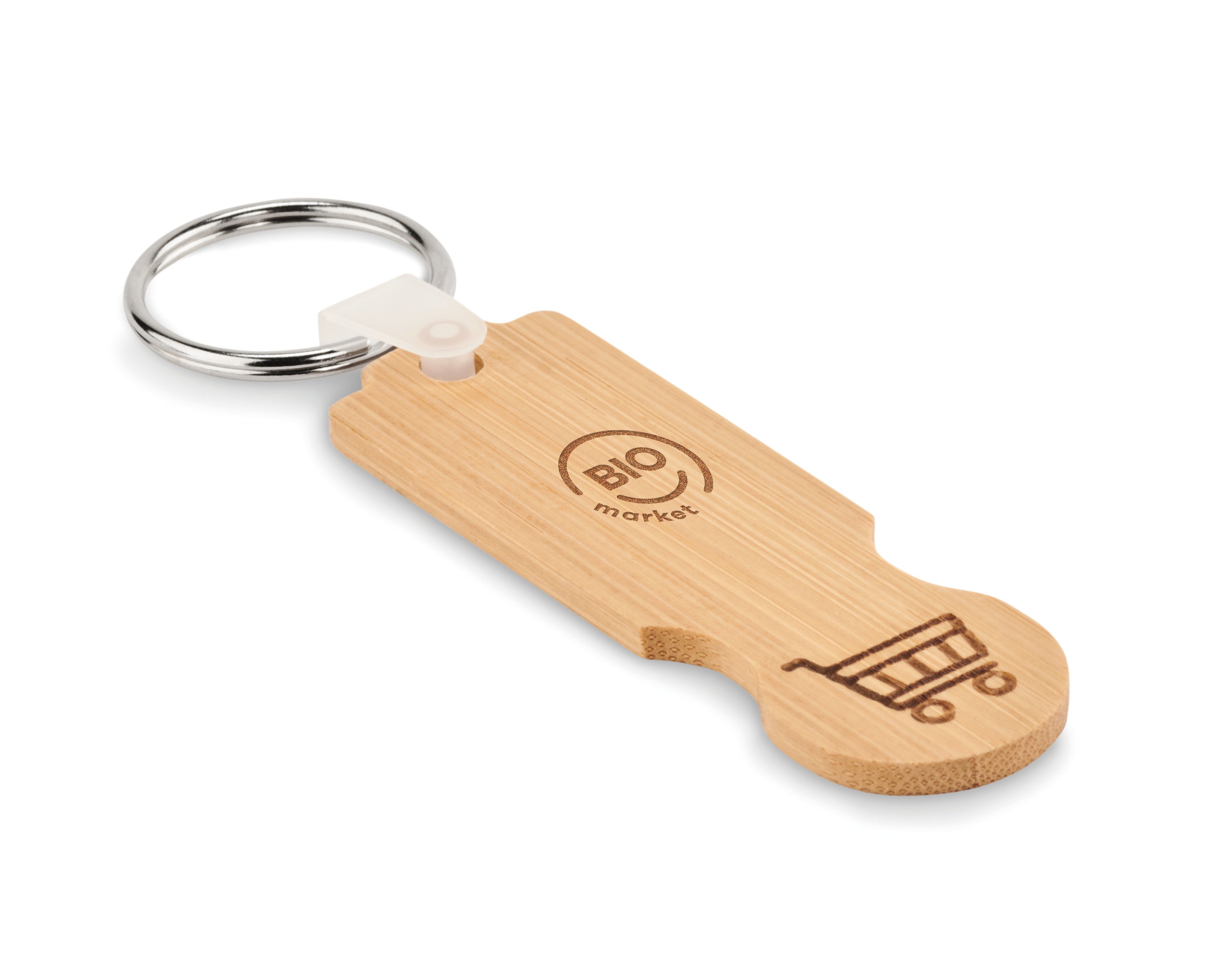 Bambusowy brelok z żetonem COMPRAS