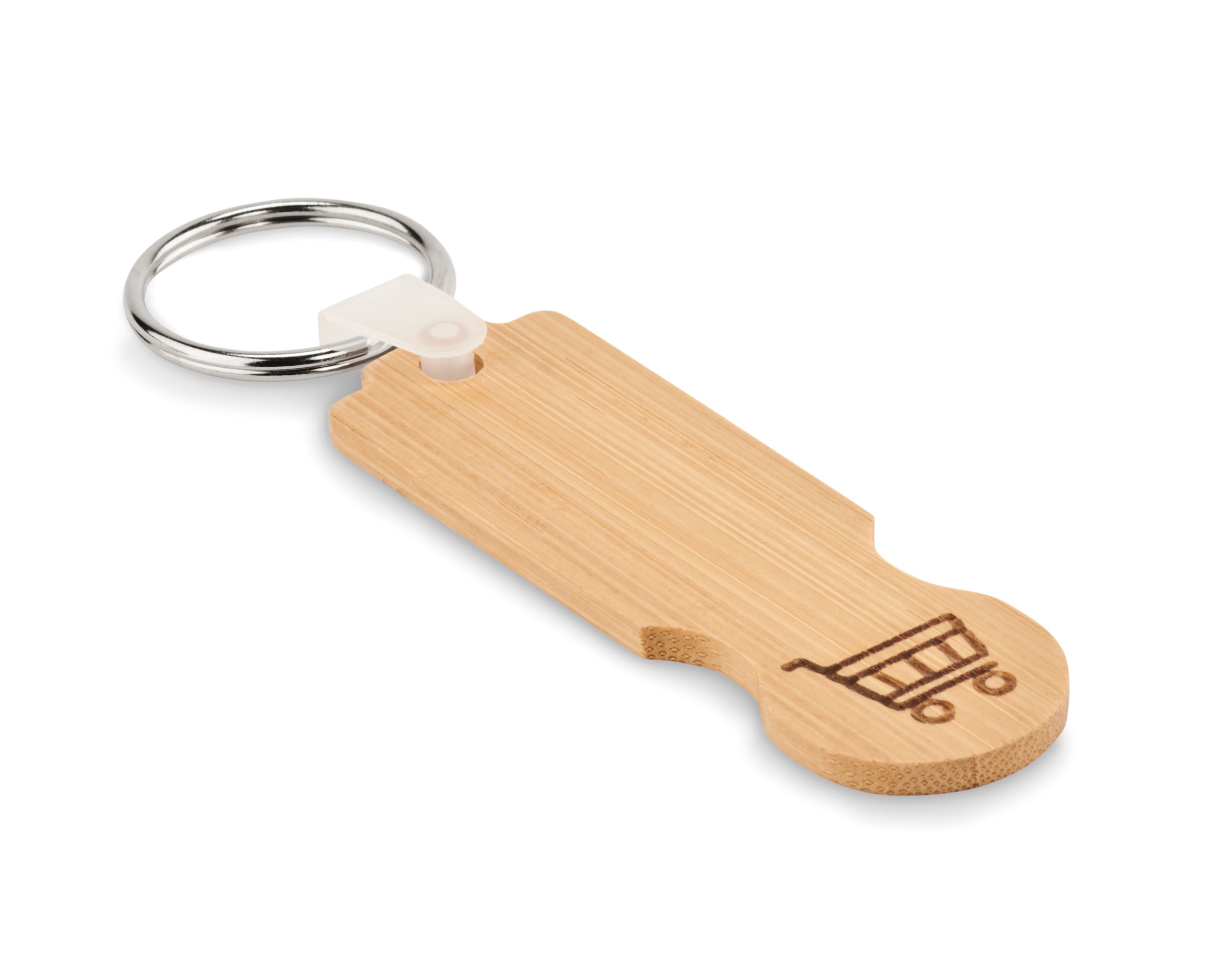 Bambusowy brelok z żetonem COMPRAS