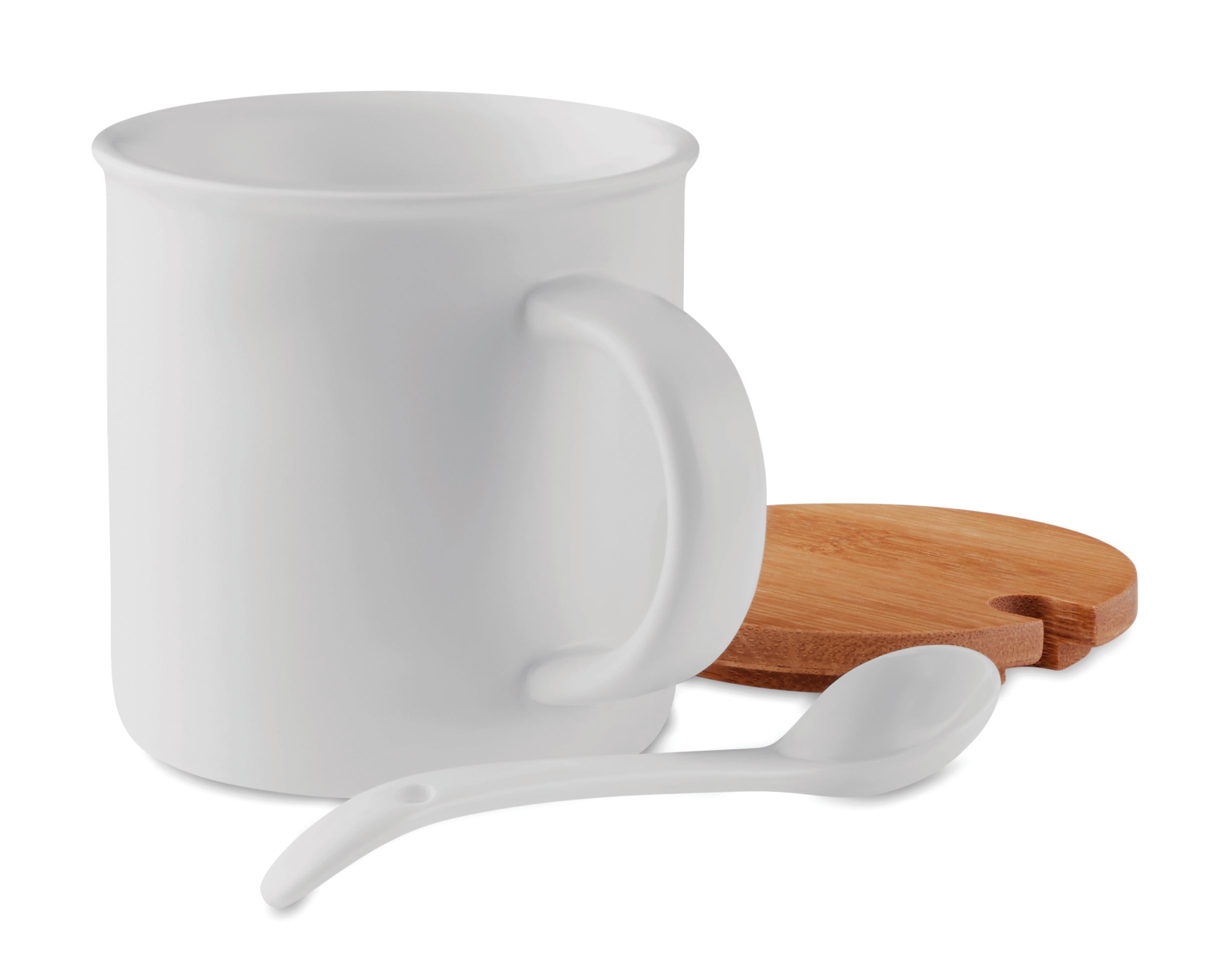 Porcelanowy kubek z łyżeczką KENYA