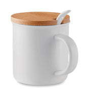 Porcelanowy kubek z łyżeczką KENYA