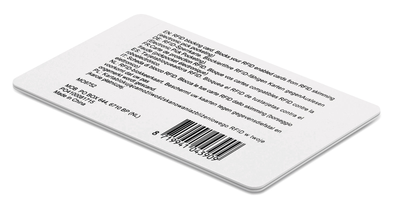 Karta RFID BLOCKING
