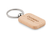 Prostokątny drewniany brelok POTY WOOD