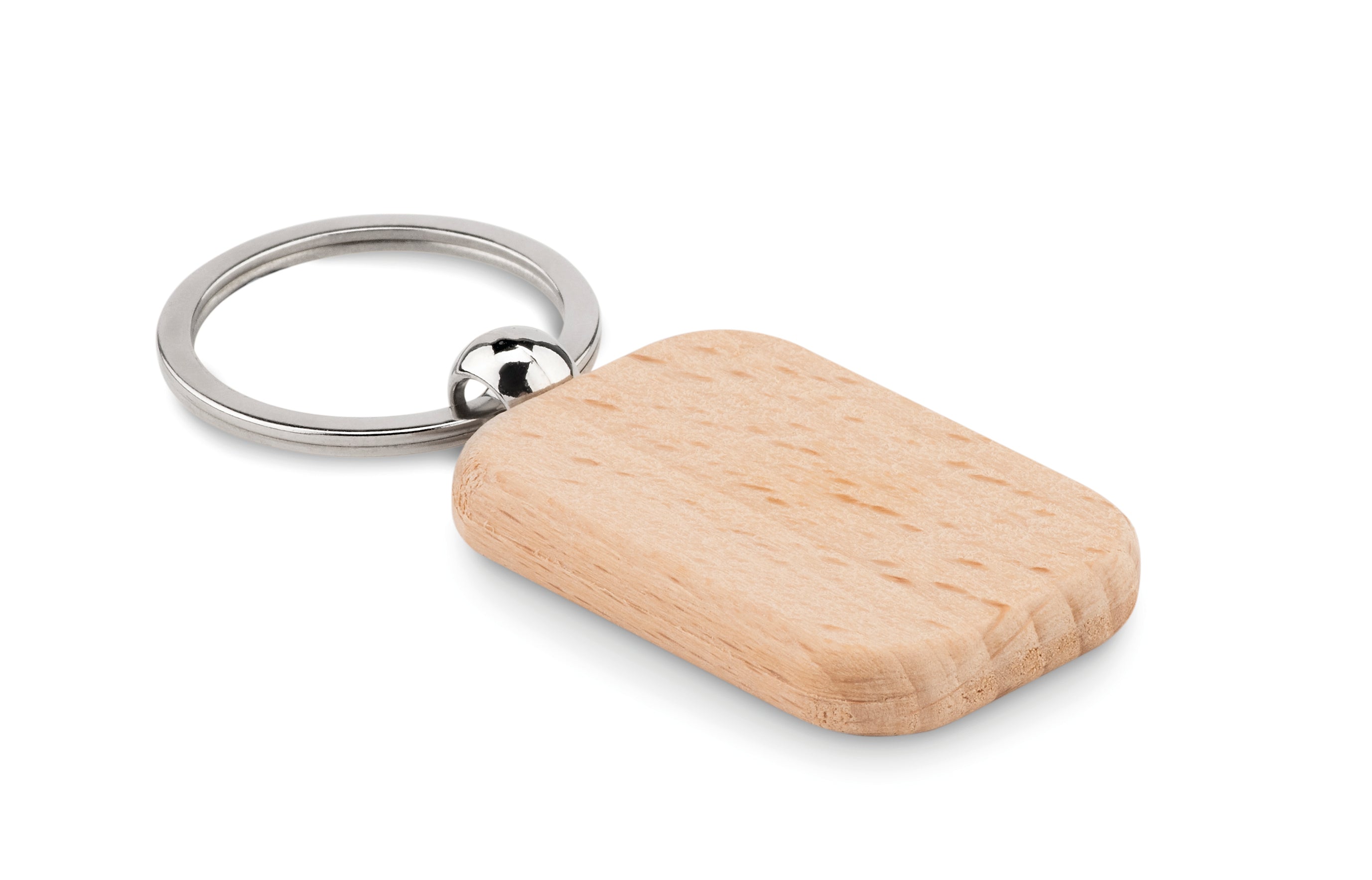 Prostokątny drewniany brelok POTY WOOD